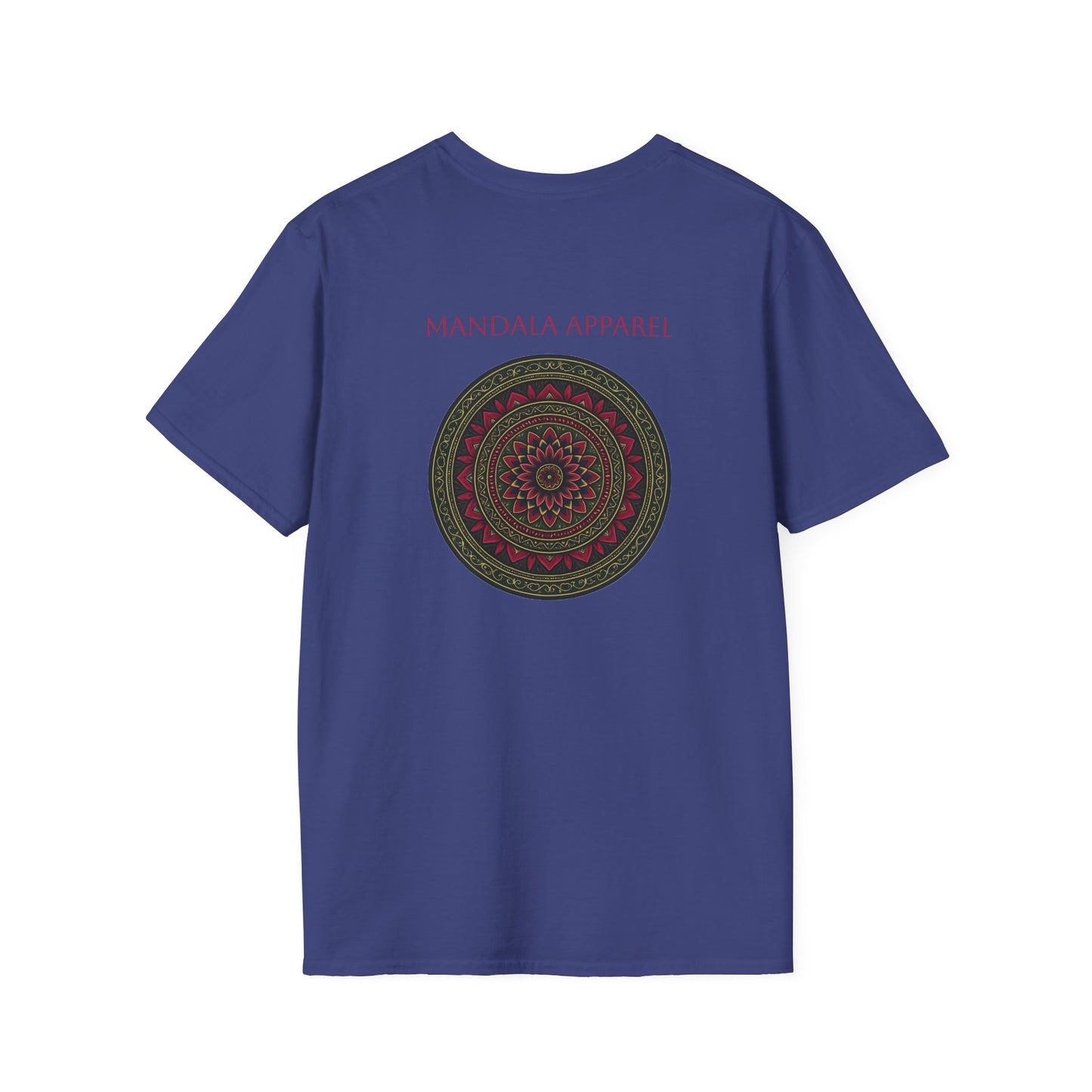 Mandala Pattern Unisex Softstyle T-Shirt, Relaxed Fit Tee, Gift for Meditation Lovers, Casual Wear, Festival Apparel