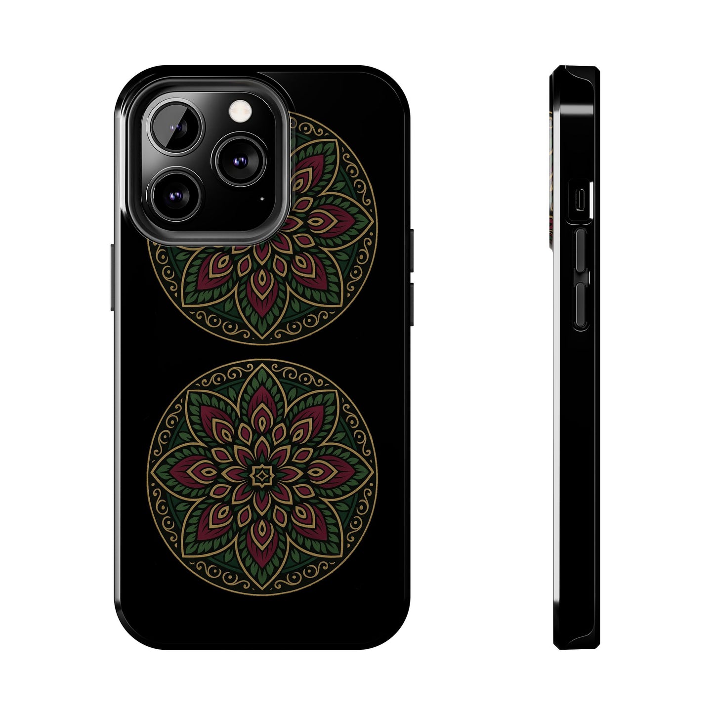 Artistic Phone Case with Mandala Design, Tough Case, Floral Phone Cover, Unique Gift for Her, Stylish Protection