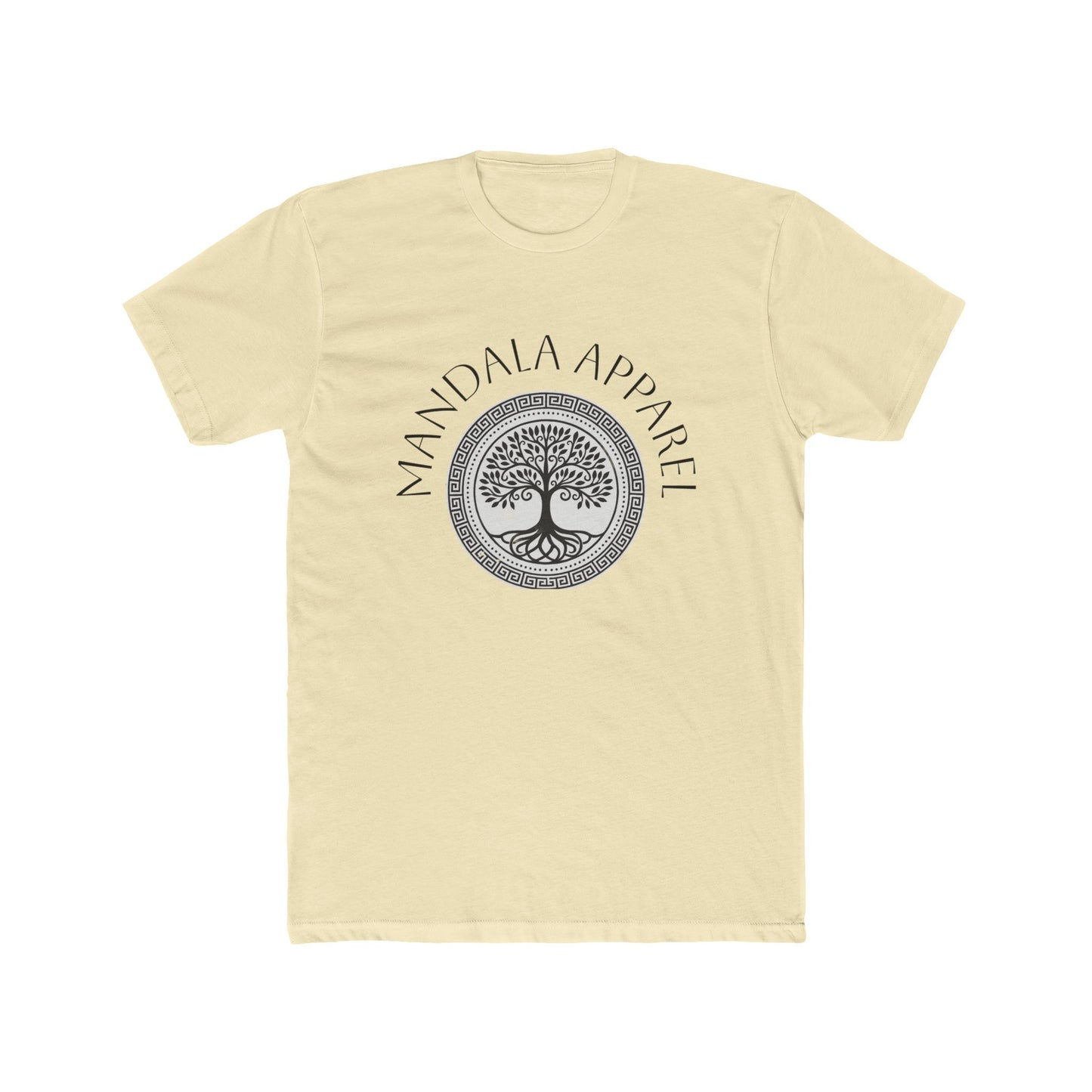 Mandala Tree Unisex Cotton Crew Tee, Spiritual Shirt, Nature Tee, Gift for Yoga Lovers, Boho Apparel, Eco-Friendly Clothing