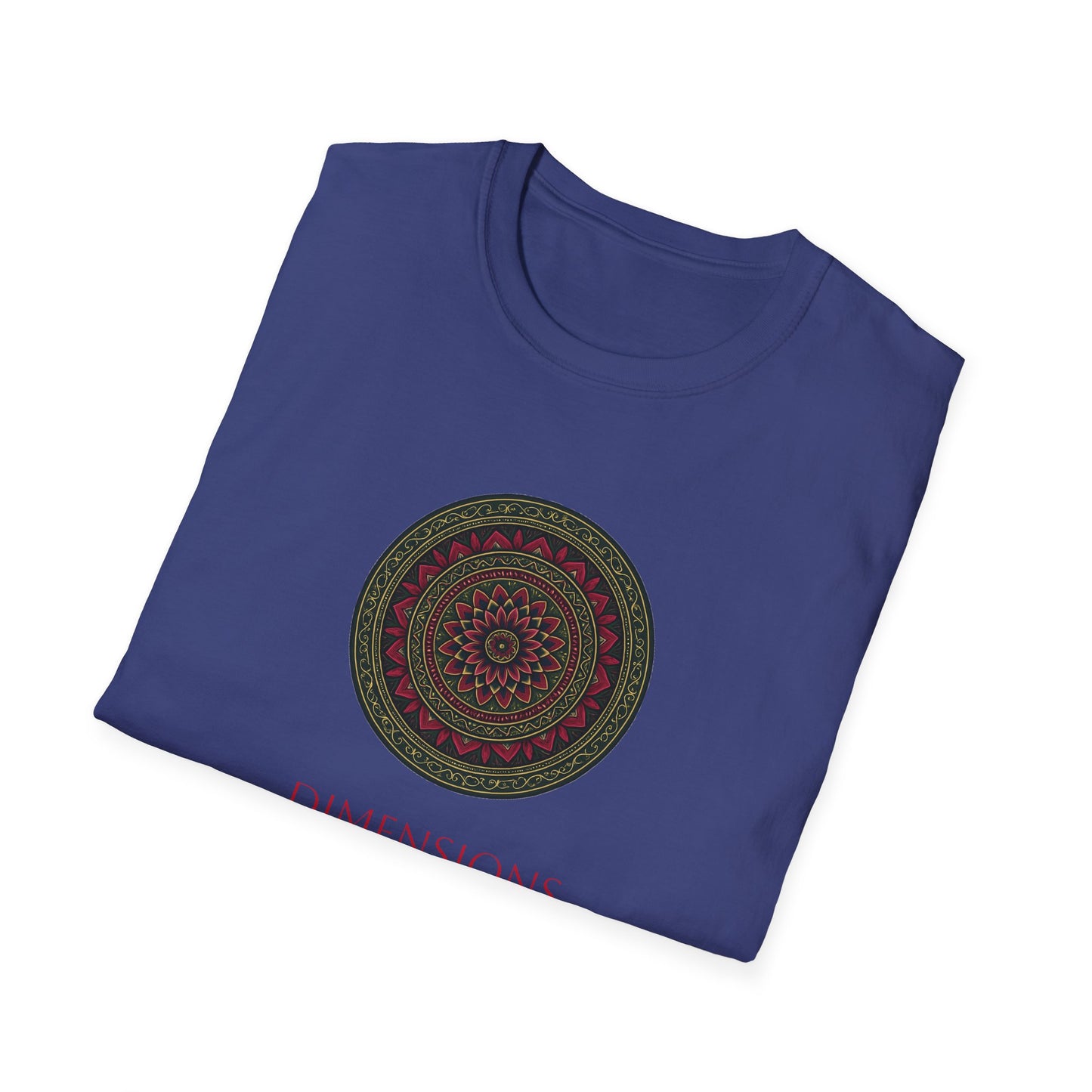 Mandala Pattern Unisex Softstyle T-Shirt, Relaxed Fit Tee, Gift for Meditation Lovers, Casual Wear, Festival Apparel