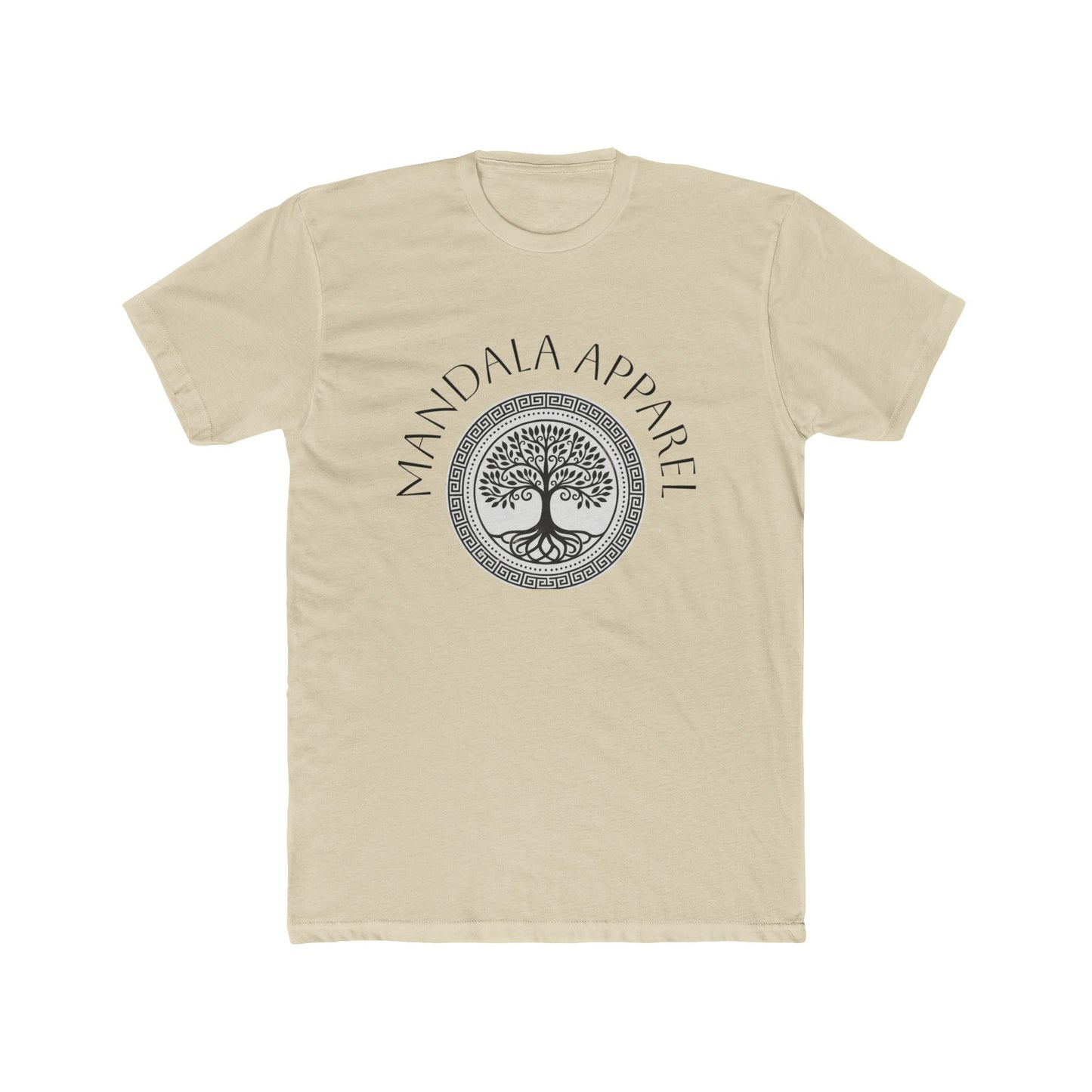 Mandala Tree Unisex Cotton Crew Tee, Spiritual Shirt, Nature Tee, Gift for Yoga Lovers, Boho Apparel, Eco-Friendly Clothing