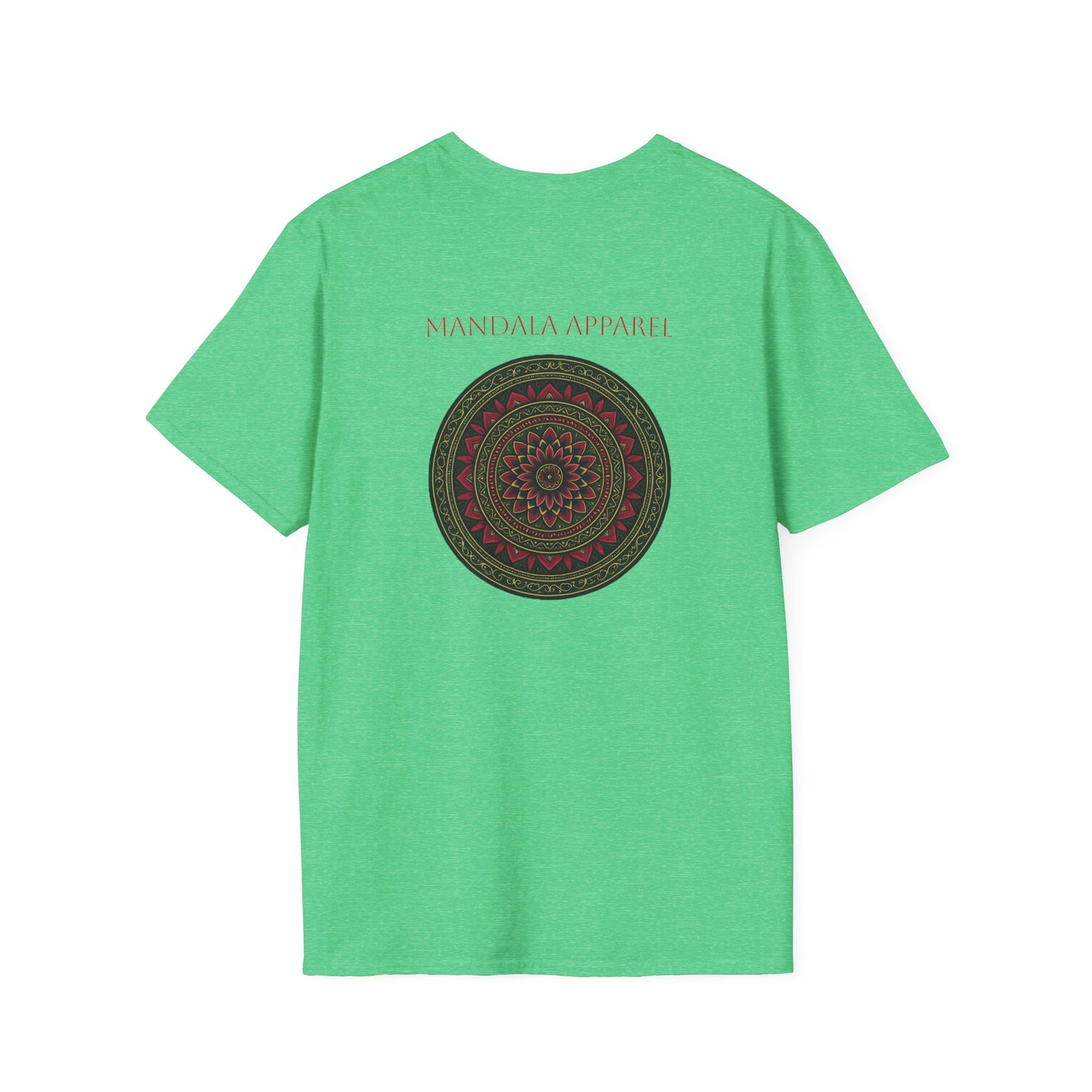 Mandala Pattern Unisex Softstyle T-Shirt, Relaxed Fit Tee, Gift for Meditation Lovers, Casual Wear, Festival Apparel