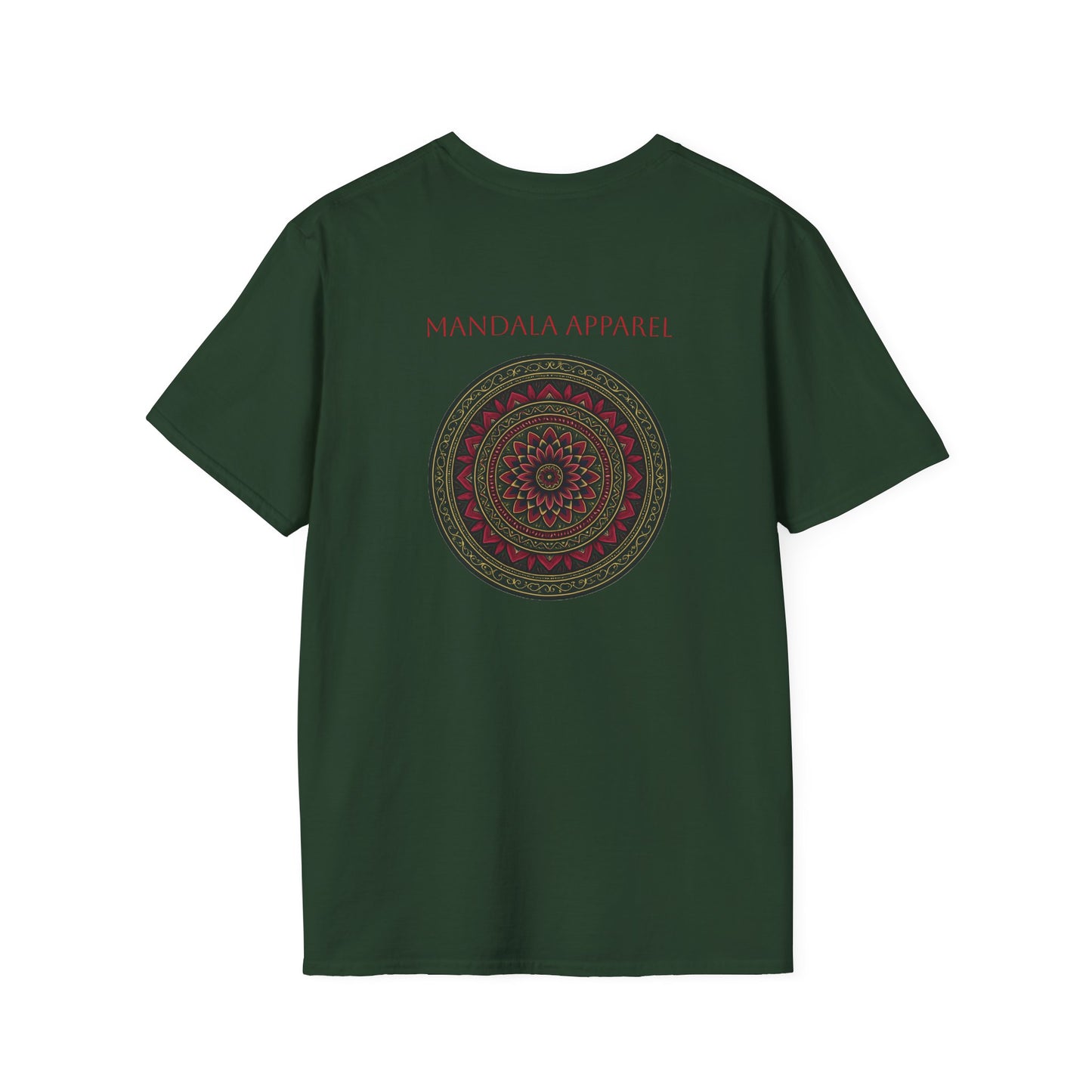 Mandala Pattern Unisex Softstyle T-Shirt, Relaxed Fit Tee, Gift for Meditation Lovers, Casual Wear, Festival Apparel