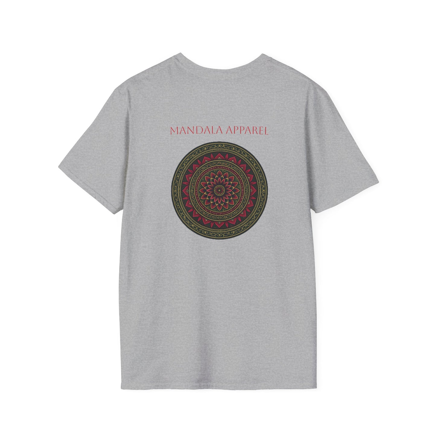 Mandala Pattern Unisex Softstyle T-Shirt, Relaxed Fit Tee, Gift for Meditation Lovers, Casual Wear, Festival Apparel