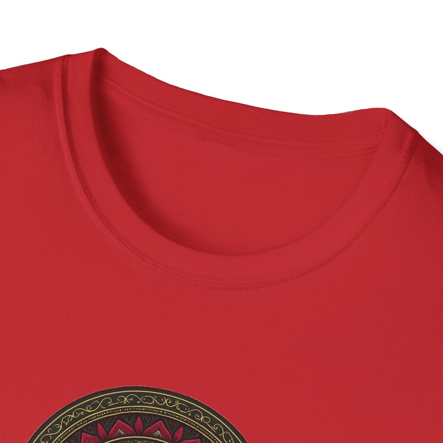 Mandala Pattern Unisex Softstyle T-Shirt, Relaxed Fit Tee, Gift for Meditation Lovers, Casual Wear, Festival Apparel