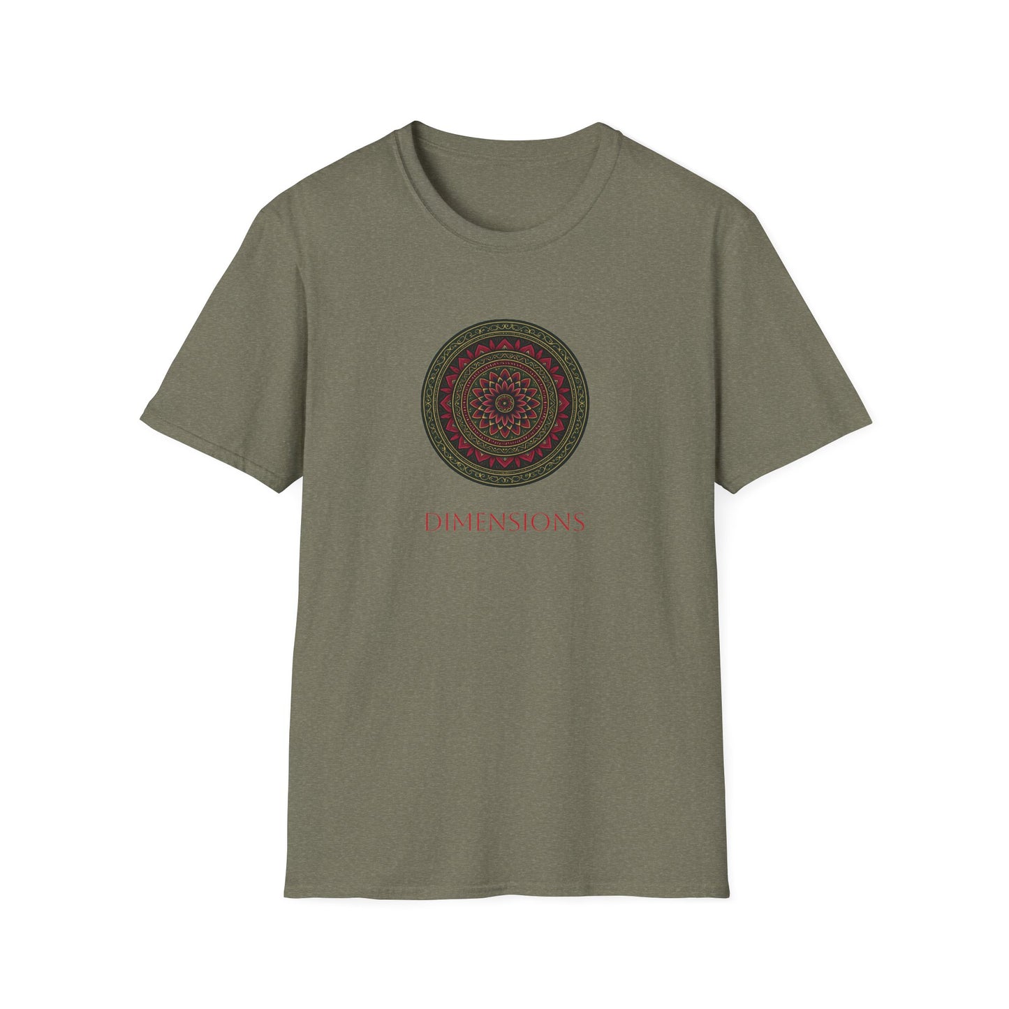 Mandala Pattern Unisex Softstyle T-Shirt, Relaxed Fit Tee, Gift for Meditation Lovers, Casual Wear, Festival Apparel
