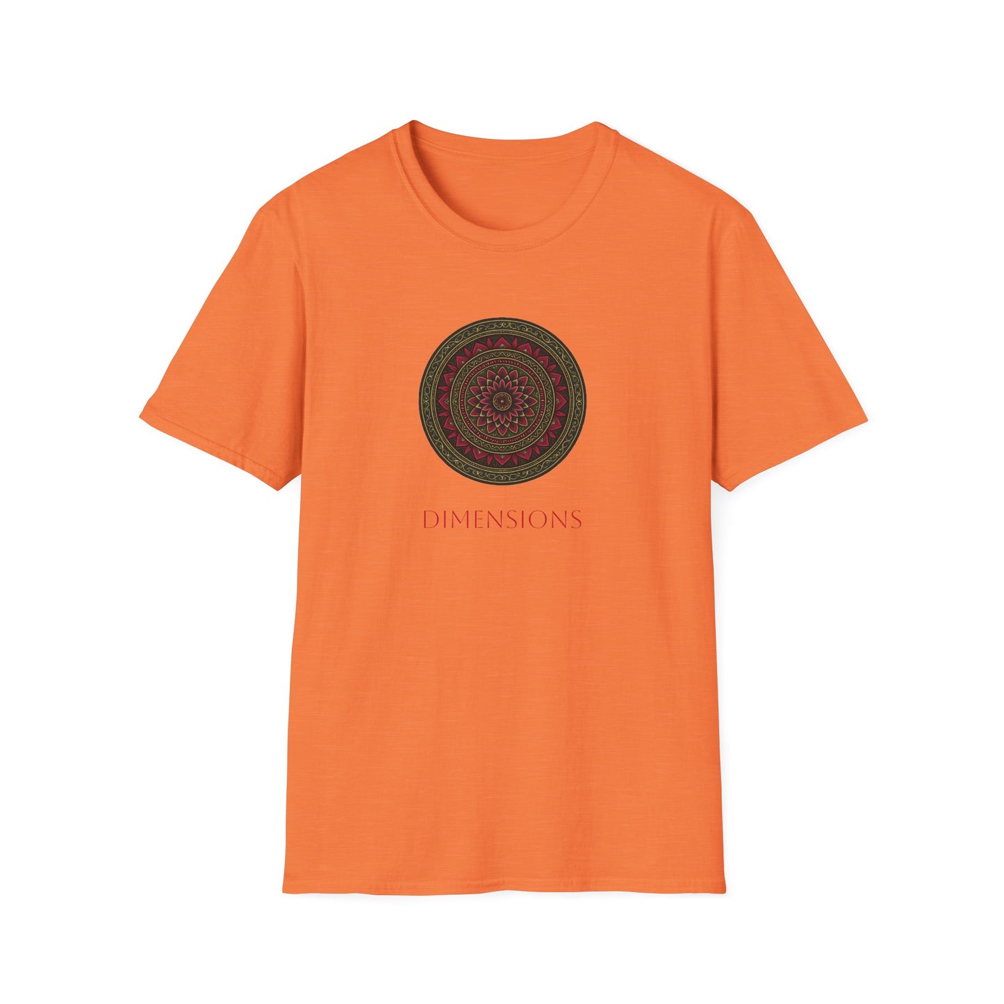Mandala Pattern Unisex Softstyle T-Shirt, Relaxed Fit Tee, Gift for Meditation Lovers, Casual Wear, Festival Apparel