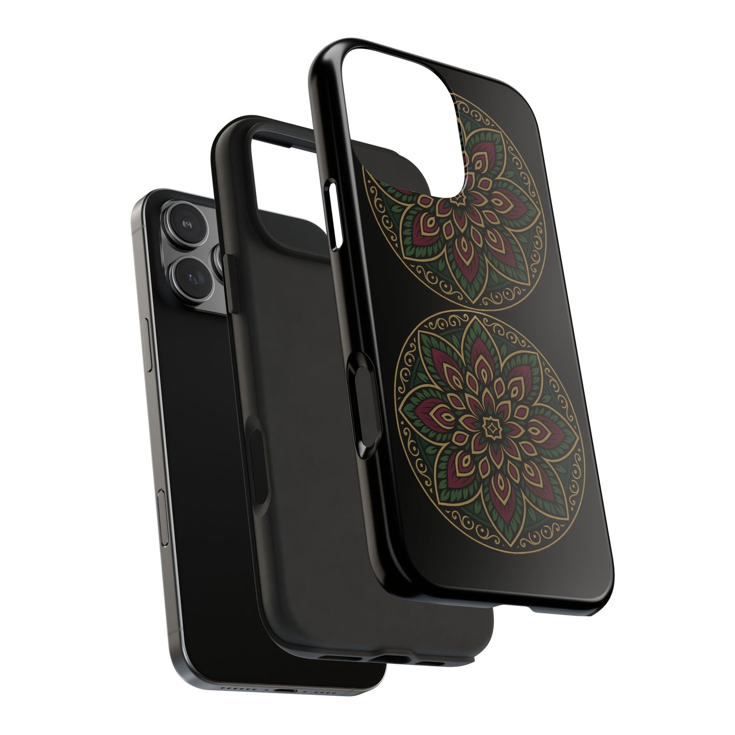 Artistic Phone Case with Mandala Design, Tough Case, Floral Phone Cover, Unique Gift for Her, Stylish Protection
