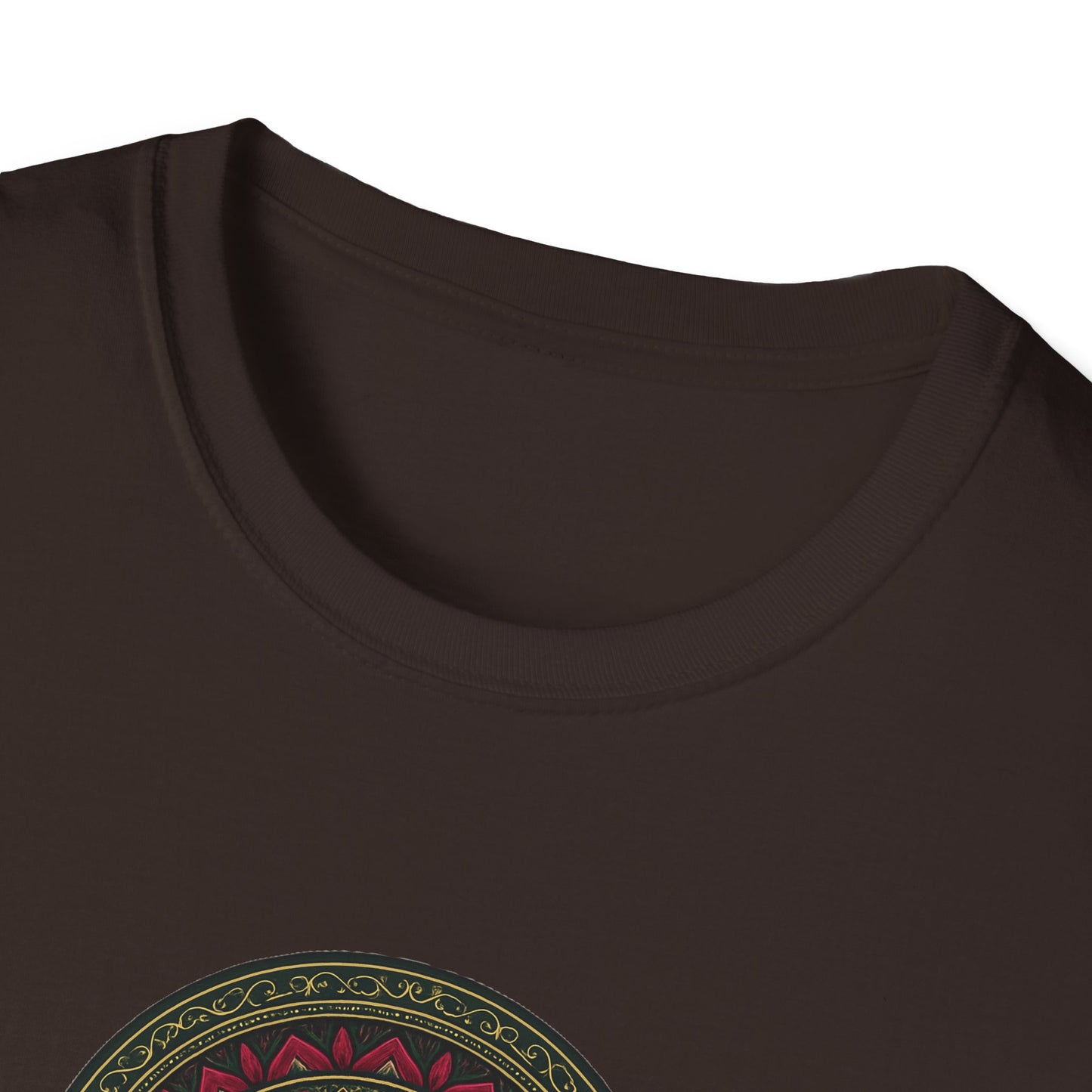 Mandala Pattern Unisex Softstyle T-Shirt, Relaxed Fit Tee, Gift for Meditation Lovers, Casual Wear, Festival Apparel