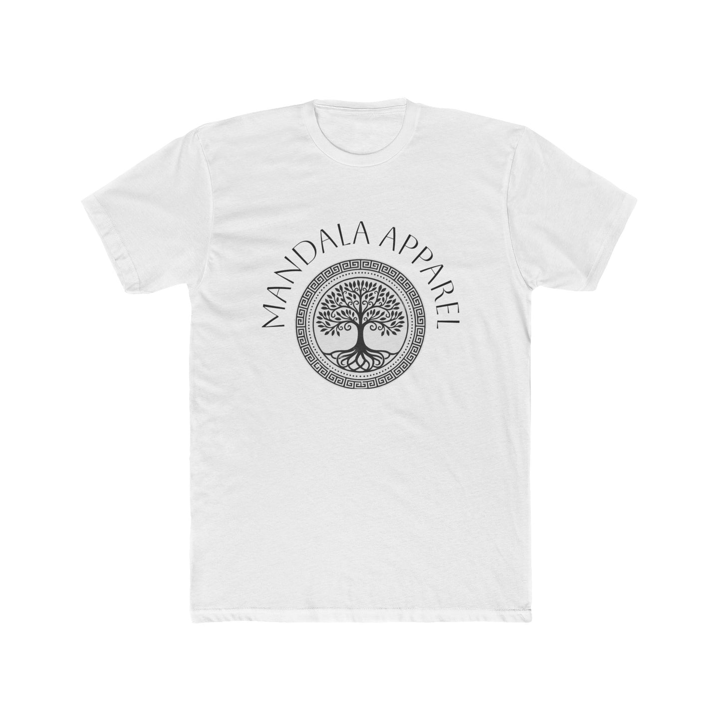 Mandala Tree Unisex Cotton Crew Tee, Spiritual Shirt, Nature Tee, Gift for Yoga Lovers, Boho Apparel, Eco-Friendly Clothing