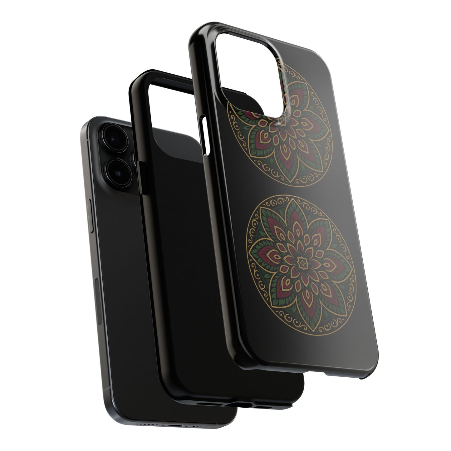 Artistic Phone Case with Mandala Design, Tough Case, Floral Phone Cover, Unique Gift for Her, Stylish Protection