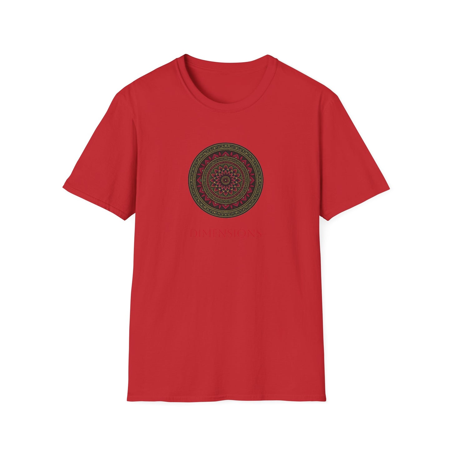 Mandala Pattern Unisex Softstyle T-Shirt, Relaxed Fit Tee, Gift for Meditation Lovers, Casual Wear, Festival Apparel
