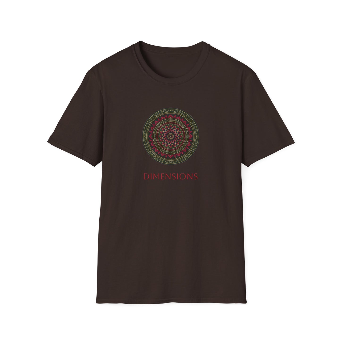 Mandala Pattern Unisex Softstyle T-Shirt, Relaxed Fit Tee, Gift for Meditation Lovers, Casual Wear, Festival Apparel