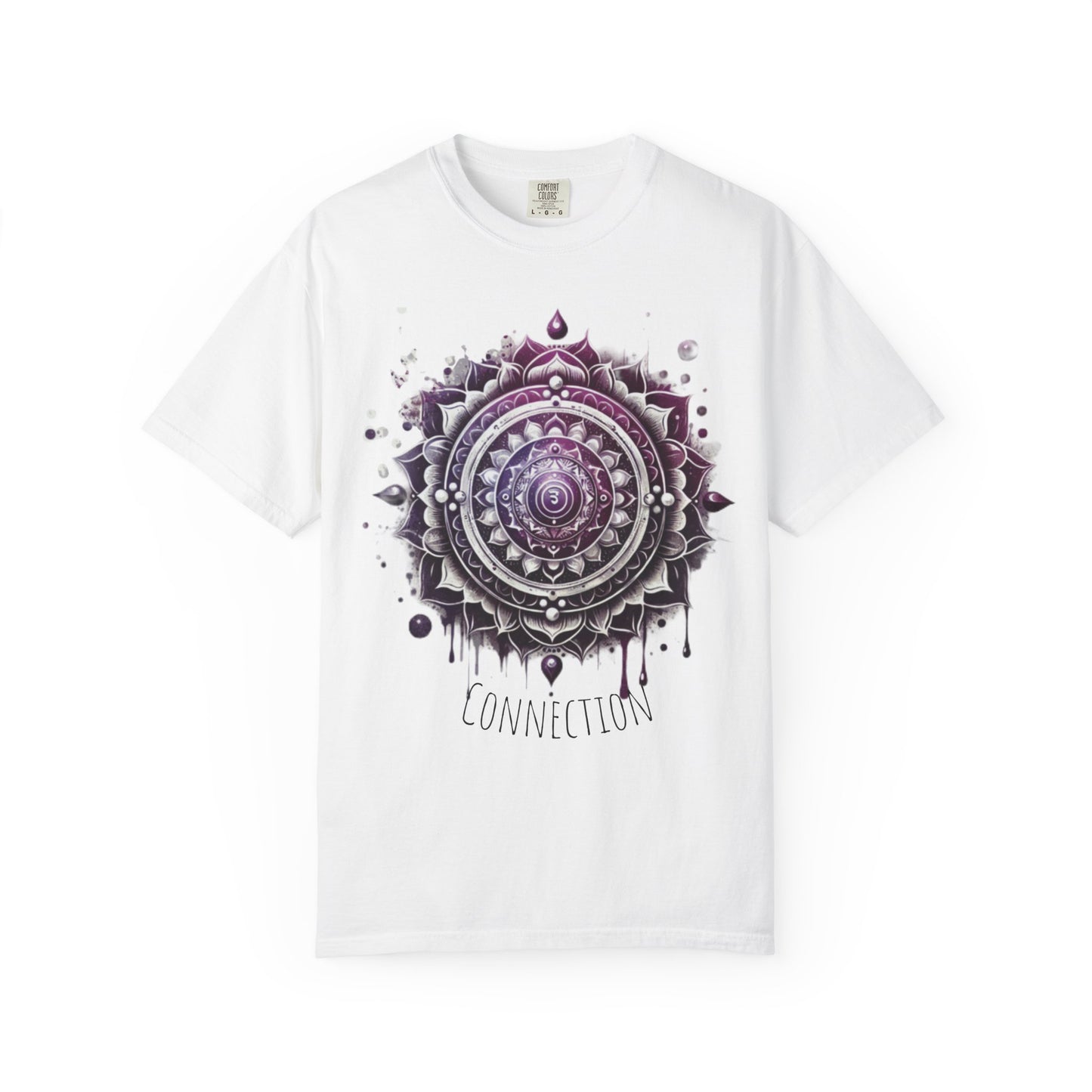 Connection Mandala Unisex Tee, Crown Chakra Spiritual T-Shirt, Mindfulness Apparel, Yoga Clothing, Gift for Her, Meditation Top