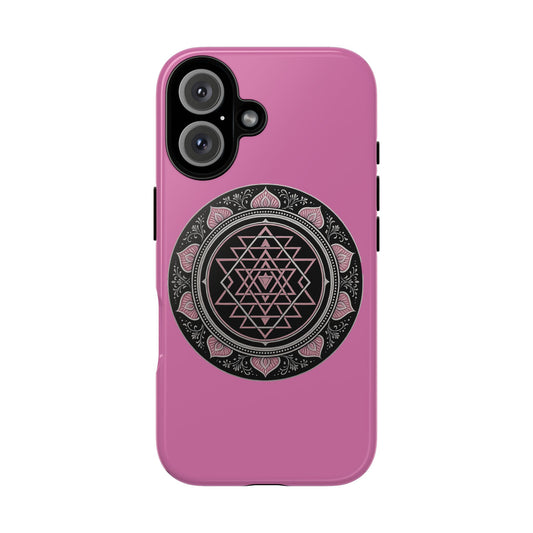 Pink Mandala Phone Case, Tough Phone Cover for Women, Unique Gift for Her, Boho Style, Vibrant Protective Case
