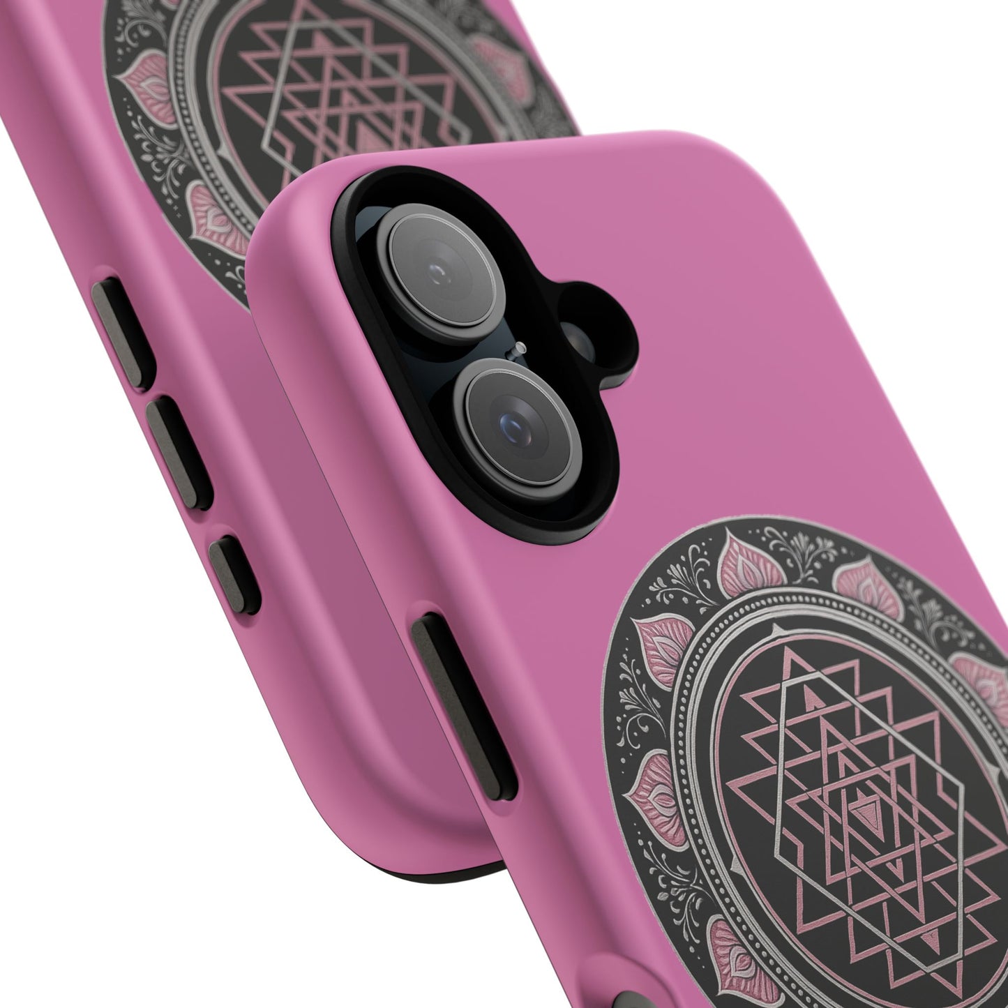 Pink Mandala Phone Case, Tough Phone Cover for Women, Unique Gift for Her, Boho Style, Vibrant Protective Case