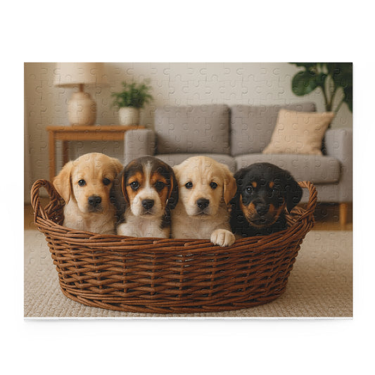 Adorable Puppy Puzzle - 120, 252, 500 Pieces, Gift for Dog Lovers, Family Activity, Pet-Themed Home Decor, Birthday Present