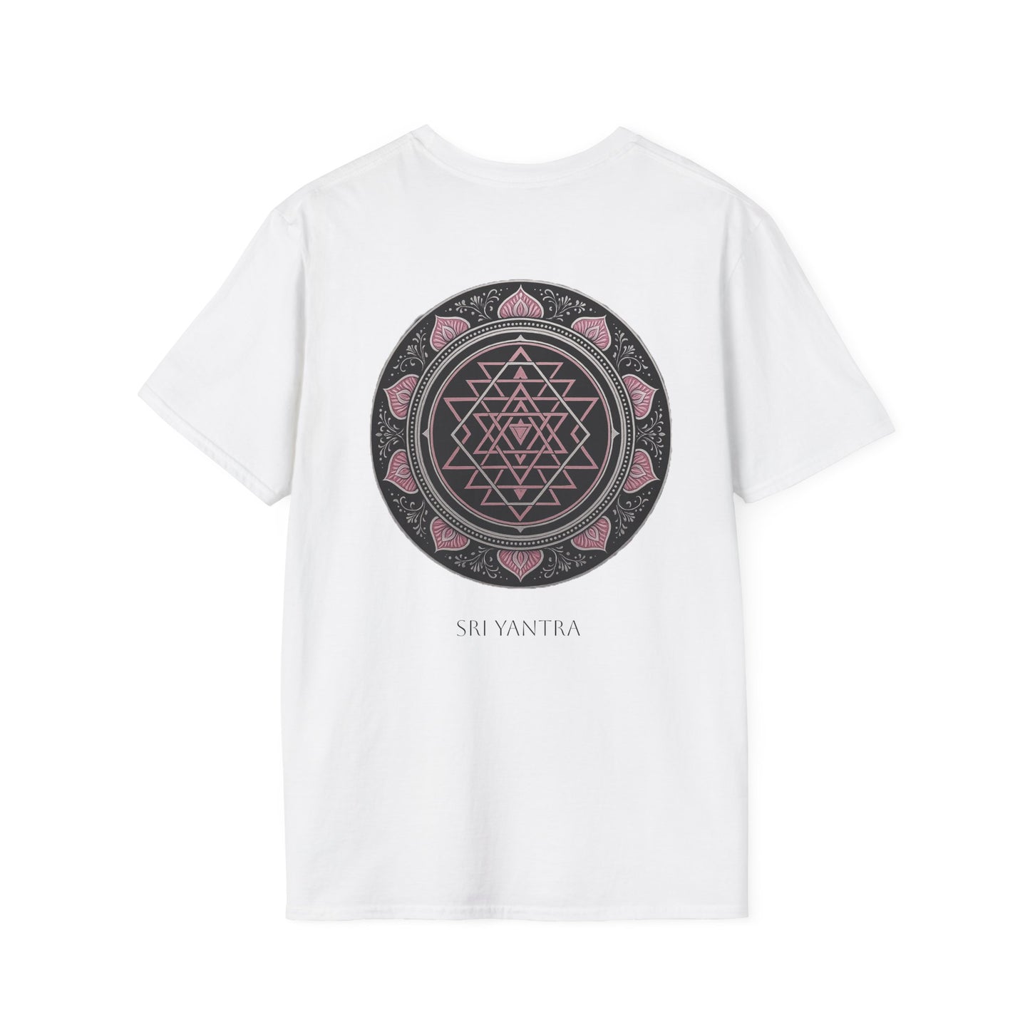 Mandala Design Unisex Softstyle T-Shirt, Bohemian Top, Yoga Apparel, Gift for Him or Her, Spiritual Clothing, Festival Wear