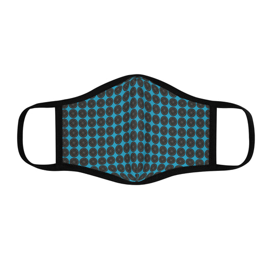 Stylish Fitted Face Mask with Blue Dots, Reusable Fashion Mask, Gift for Her, Face Covering for Everyday Use, Protective Mask