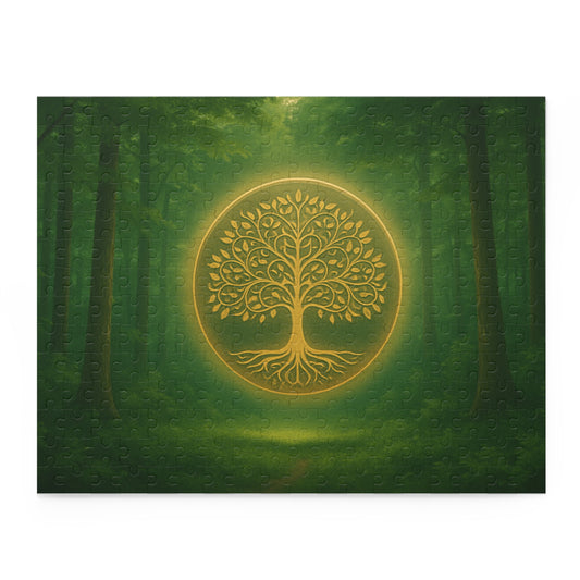 Nature-Inspired Puzzle with Tree Design - 120, 252, 500 Pieces, Mindful Activity, Eco-Friendly Gift, Family Fun, Meditation Enhancer