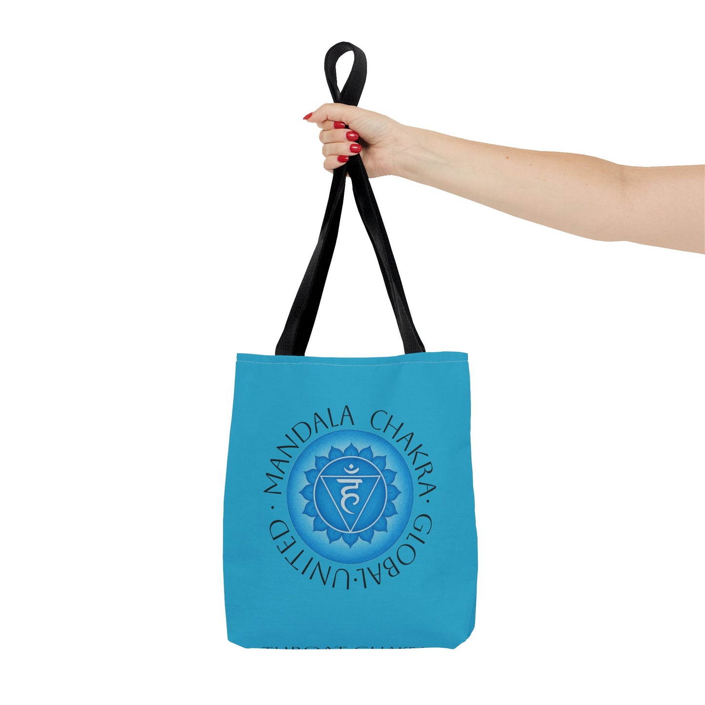 Spiritual Tote Bag - Throat Chakra Yoga Tote, Eco-Friendly Carryall