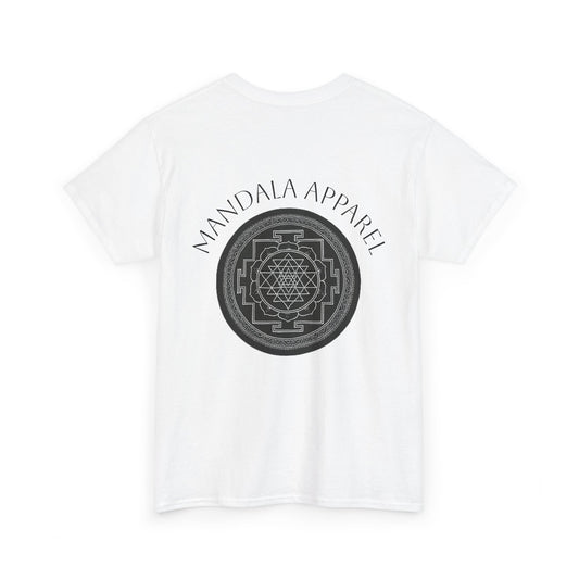 Mandala Unisex Heavy Cotton Tee - Spiritual Art Shirt, Casual Wear, Meditation Clothing, Gift for Yogis, Daily Comfort