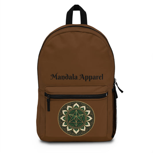 Mandala Design Backpack, Bohemian Style Bag, Eco-Friendly School Gear, Yoga Mat Carrier, Unique Gift for Travelers, Festival Essentials