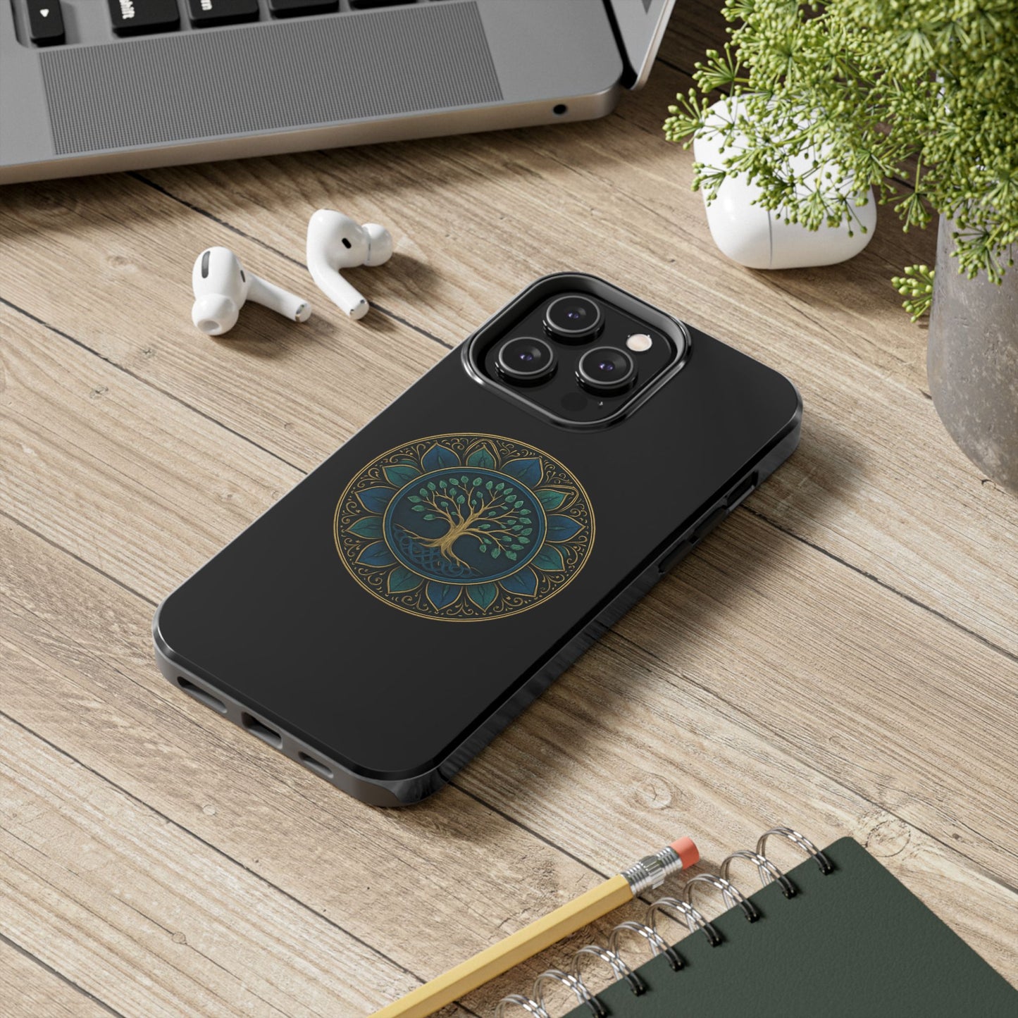 Stylish Tough Phone Cases with Tree of Life Design, Durable Phone Cover, Bohemian Gift, Eco-Friendly Accessory, Unique Case