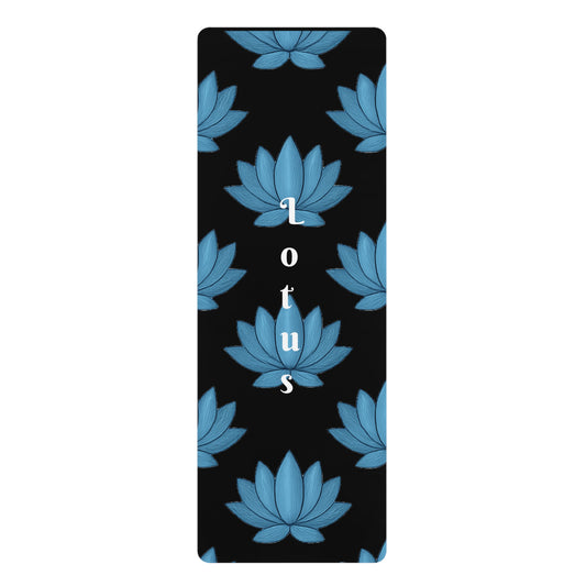 Lotus Blossom Rubber Yoga Mat | Ideal for Meditation, Fitness, Home Decor, Gift for Yogis, Eco-Friendly Yoga Essentials
