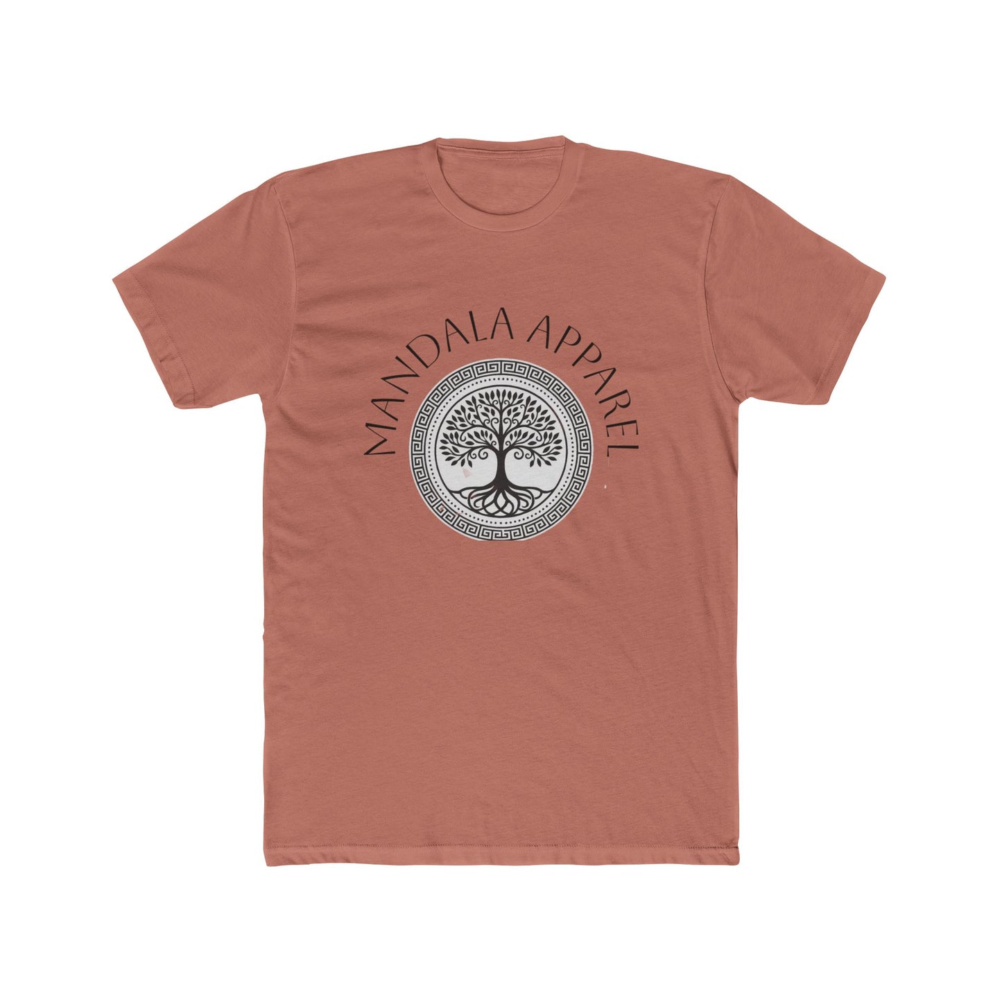 Mandala Tree Unisex Cotton Crew Tee, Spiritual Shirt, Nature Tee, Gift for Yoga Lovers, Boho Apparel, Eco-Friendly Clothing
