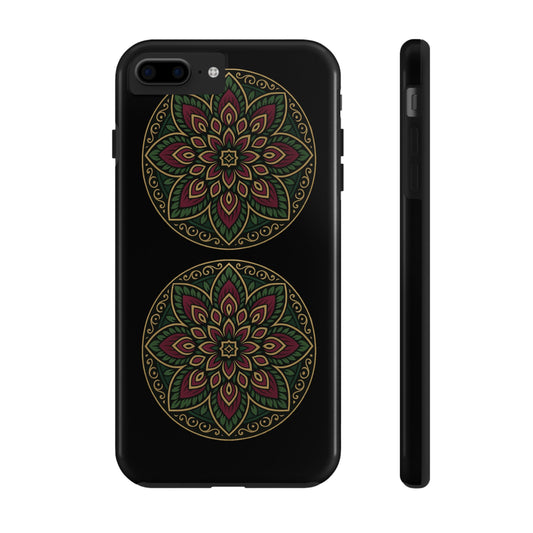 Artistic Phone Case with Mandala Design, Tough Case, Floral Phone Cover, Unique Gift for Her, Stylish Protection