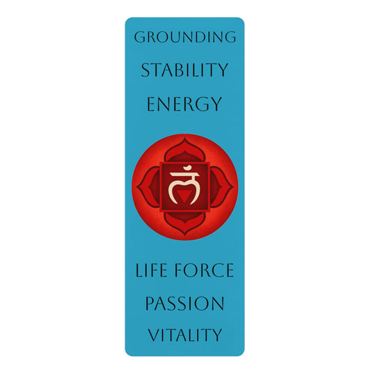 Root Chakra Grounding Energy Yoga Mat | Rubber Fitness Mat for Stability & Passion | Ideal for Meditation, Exercise, Pilates, and Gifts