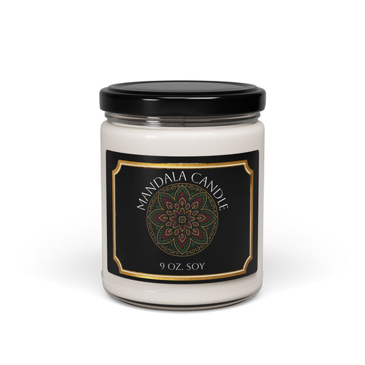 Star Flower Mandala inspired Soy Candle Aromatherapy - Relaxation Gift