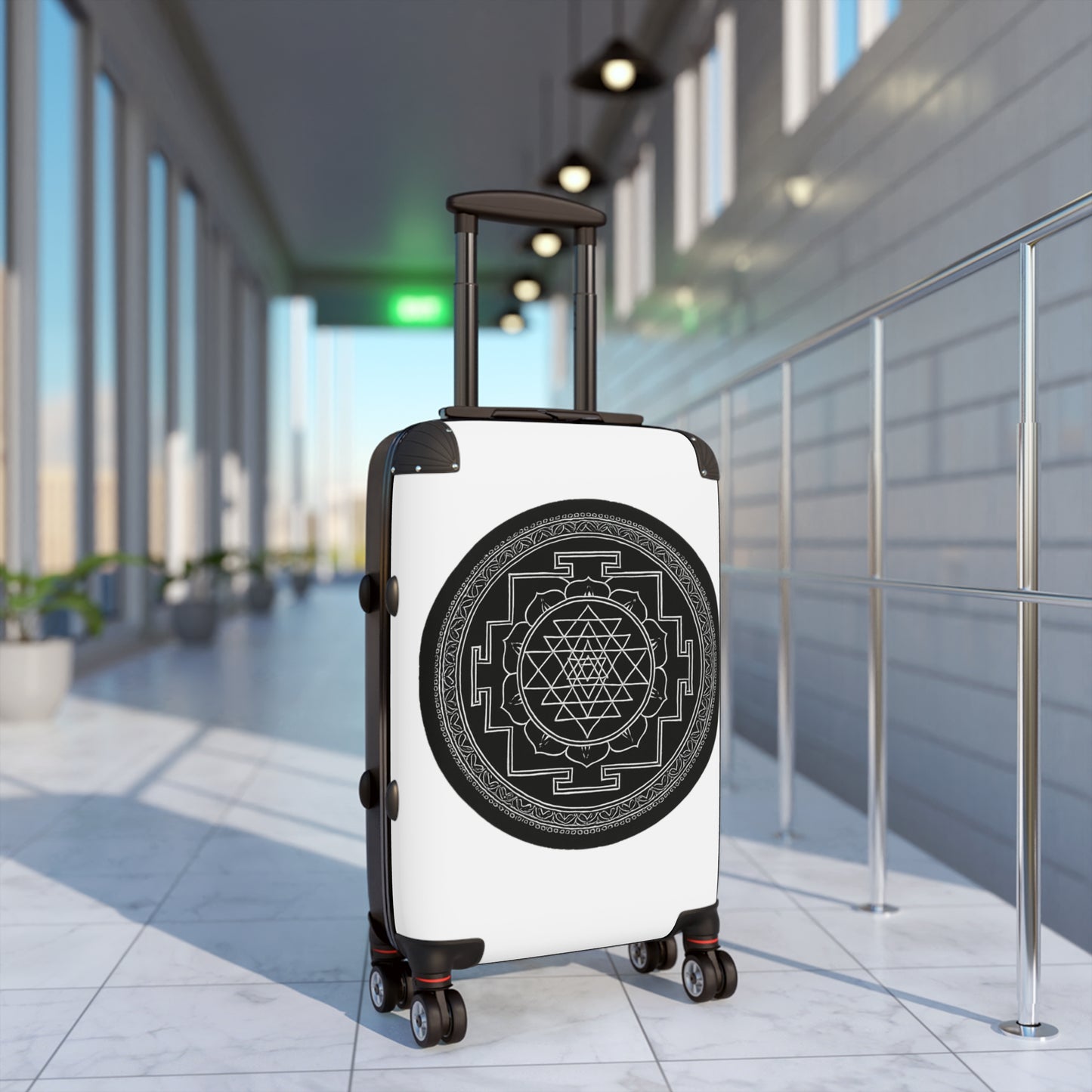 Spiritual Travel Suitcase, Unique Luggage, Meditation Carry-On, Perfect for Retreats, Stylish Travel Accessory