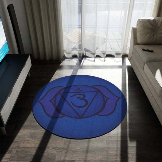 Chakra Round Rug | Energy Center Home Decor | Meditation Mat | Boho Area Rug | Spiritual Gift | Yoga Room