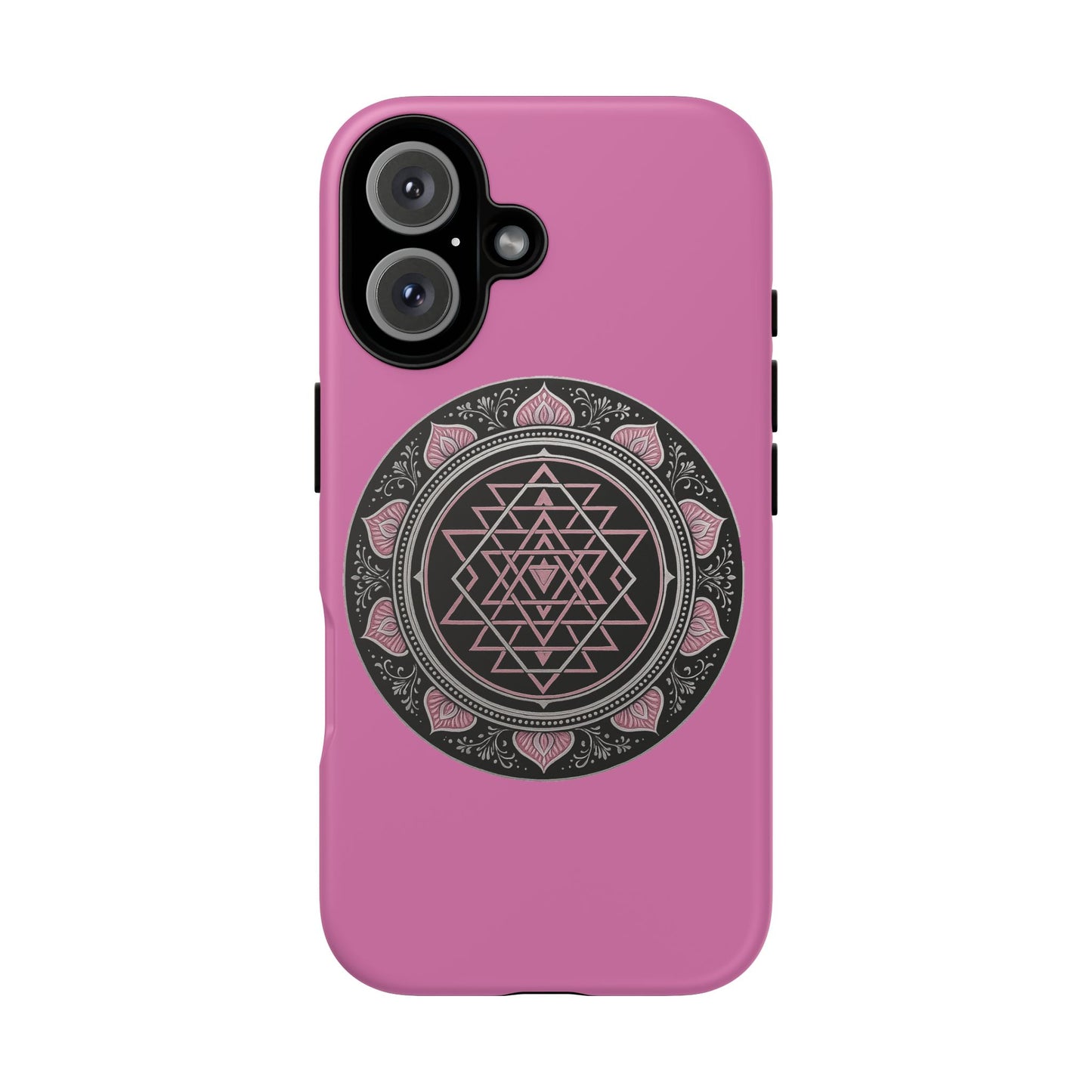 Pink Mandala Phone Case, Tough Phone Cover for Women, Unique Gift for Her, Boho Style, Vibrant Protective Case