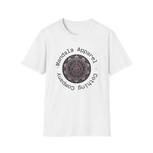 Mandala Design Unisex Softstyle T-Shirt, Bohemian Top, Yoga Apparel, Gift for Him or Her, Spiritual Clothing, Festival Wear