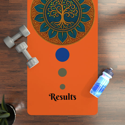 Determination and Results Yoga Mat | Eco-Friendly Rubber Surface, Perfect for Meditation, Fitness, Home Decor, Gift for Yogis, Spiritual