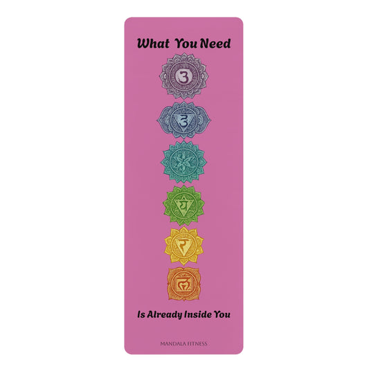 Yoga Mat - Chakra Chart Design for Mindfulness and Meditation