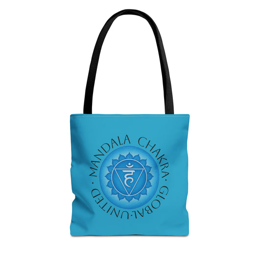 Spiritual Tote Bag - Throat Chakra Yoga Tote, Eco-Friendly Carryall