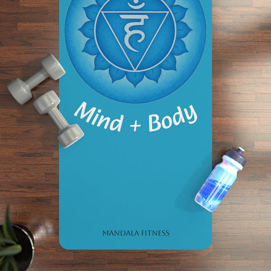 Yoga Mat - Throat Chakra Design for Mindfulness and Meditation