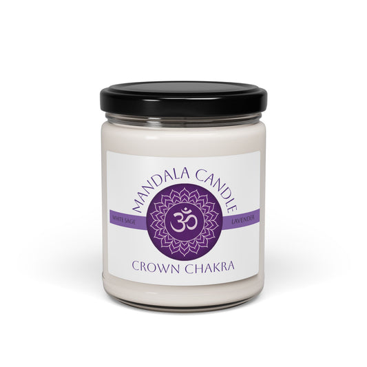 Crown Chakra White Sage and Lavender Scented Soy Candle