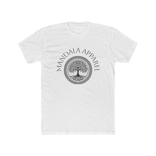 Mandala Tree Unisex Cotton Crew Tee, Spiritual Shirt, Nature Tee, Gift for Yoga Lovers, Boho Apparel, Eco-Friendly Clothing